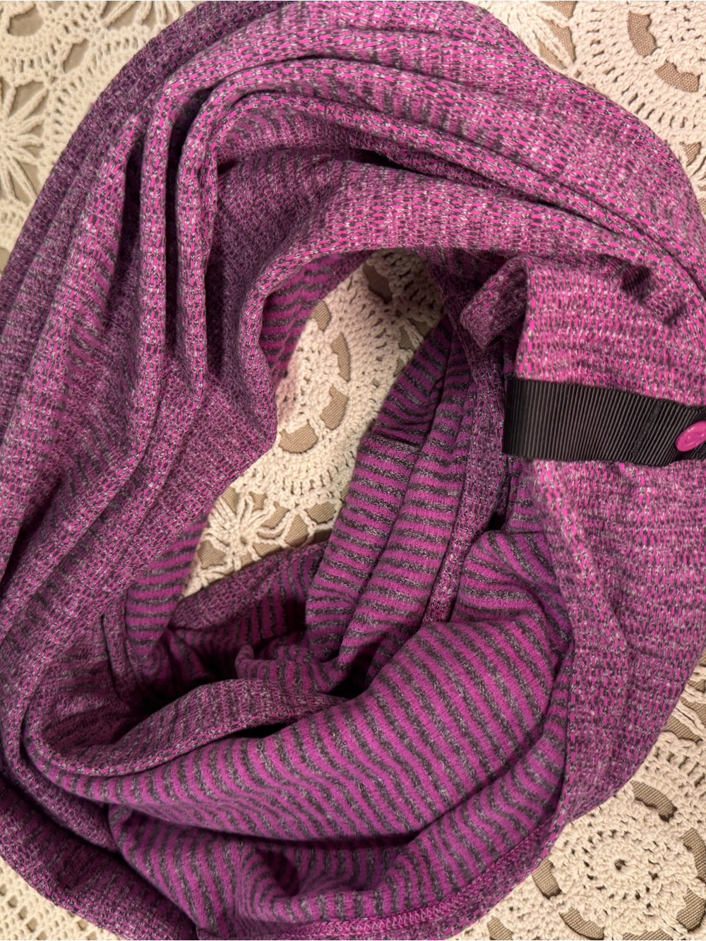 lululemon athletica Purple Striped Infinity Scarf